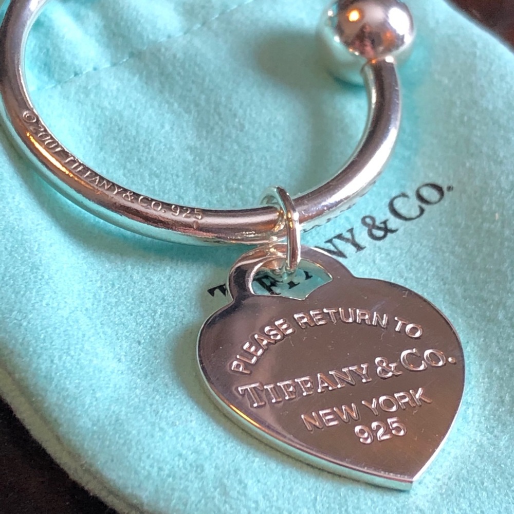 New Return to Tiffany Heart Tag Key Ring | XL Size